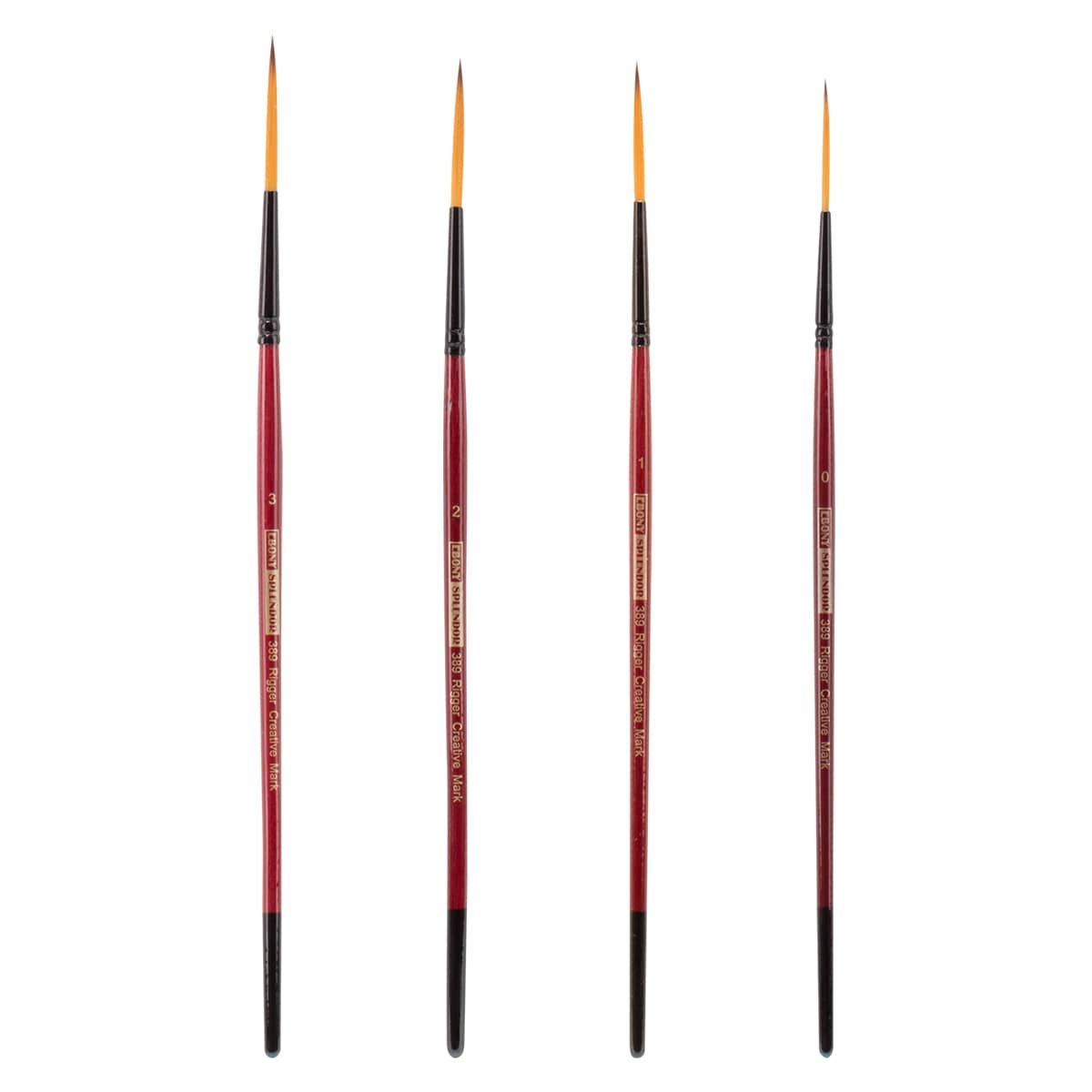 Creative Mark Ebony Splendor Short Handle Rigger Brushes