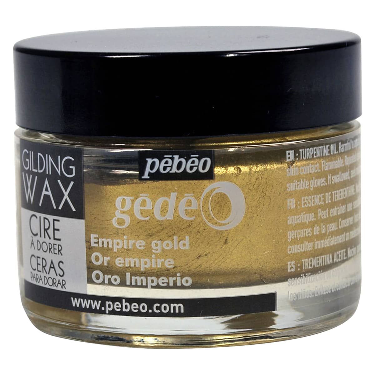 Pebeo Gedeo Gilding Wax Empire Gold, 30ml Jerry's Artarama