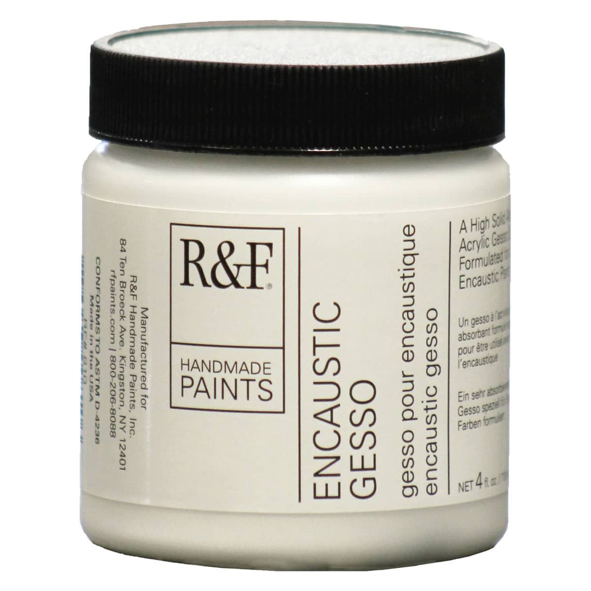 R&F Handmade Paints - Encaustic Gesso, 4oz Jar