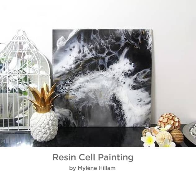 Resin Cell Painting by Myléne Hillam