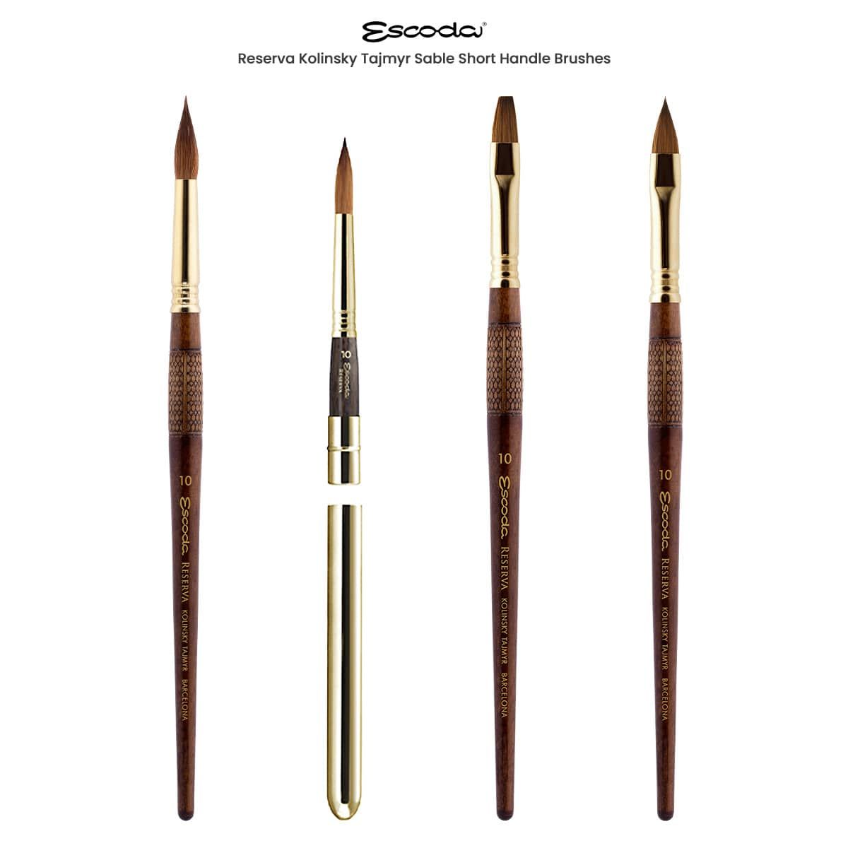 Escoda Reserva Pure Kolinsky Series Travel Brush, Set of 3 – ARCH Art  Supplies