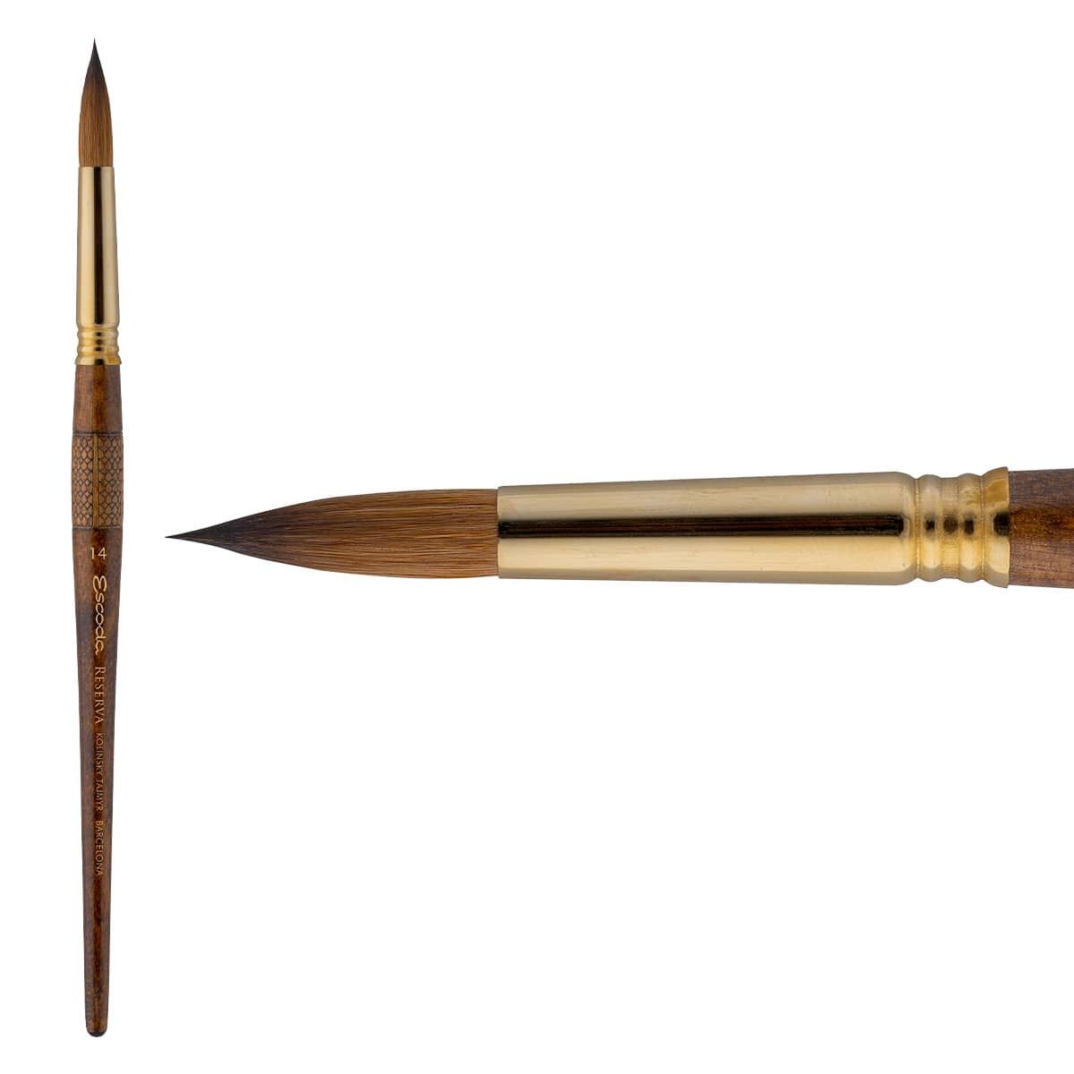 Escoda Reserva Tajmyr Kolinsky Watercolor Brush Series 1212 Round 14 Jerry's Artarama