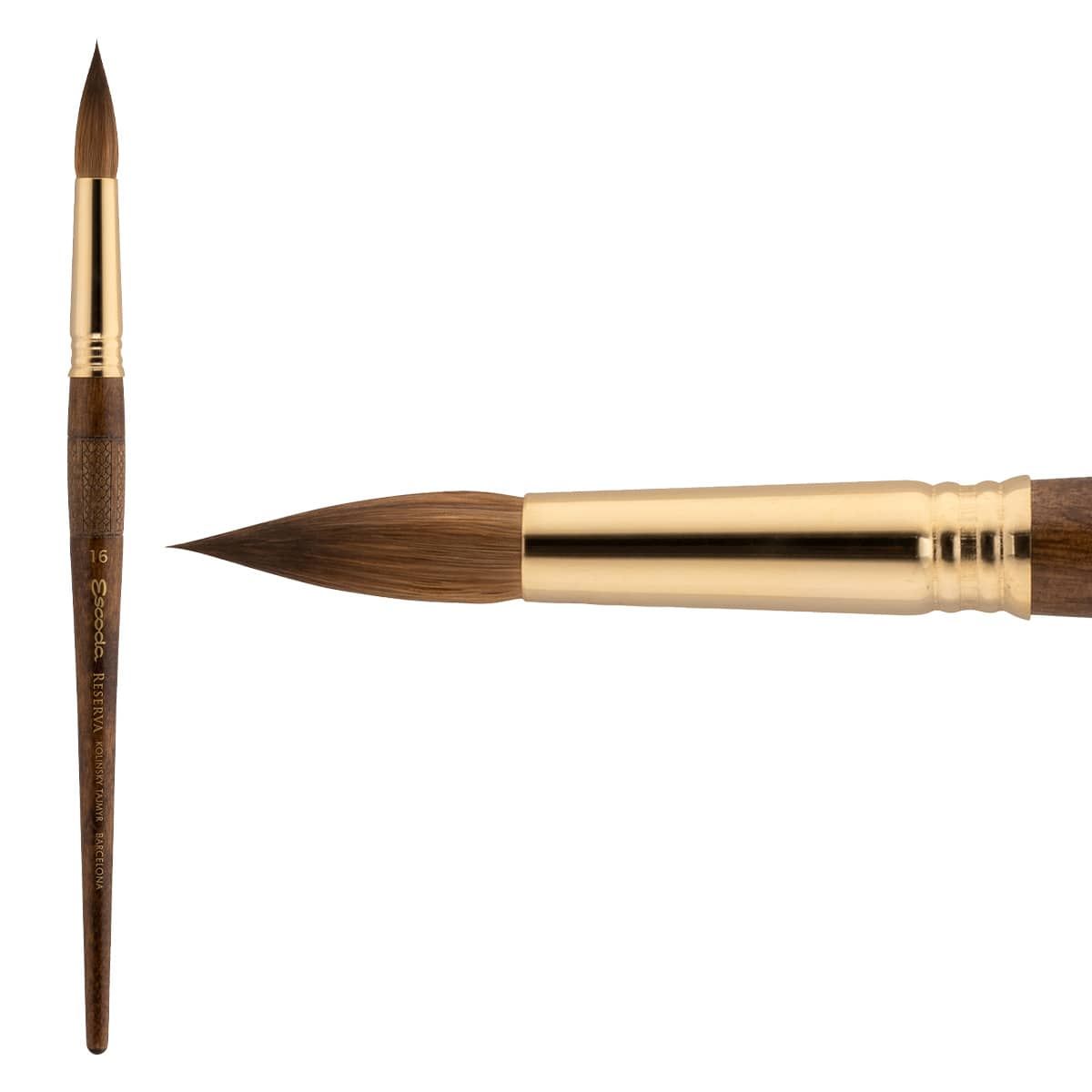 Escoda Reserva Tajmyr Kolinsky Watercolor Brush Series 1212 Round 16 Jerry's Artarama