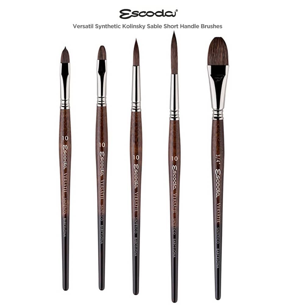 Escoda Versatil Synthetic Kolinsky Sable Short Handle Brushes