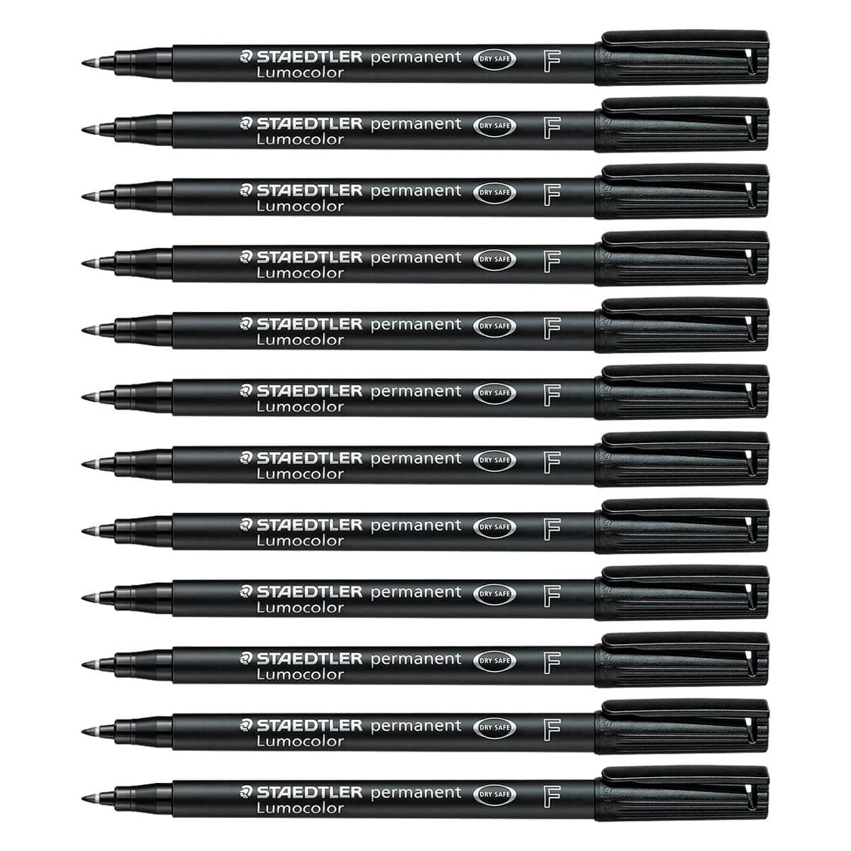 STAEDTLER Lumocolor Permanent Marker Pens Fine #F318 - Assorted, 0.6mm (Set  of 8)