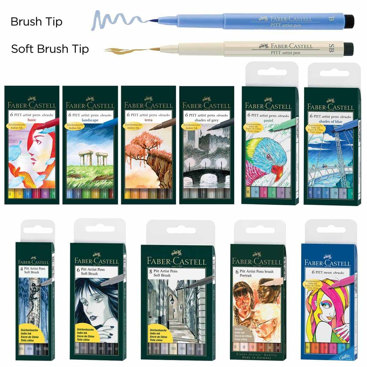 Pitt Artist Pen® Comic Shading Set - Wallet of 4 - #267195