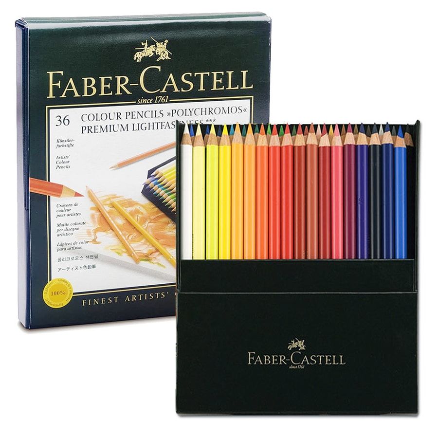 Faber-Castell Polychromos Colored Pencil Set - 36 Assorted Colors