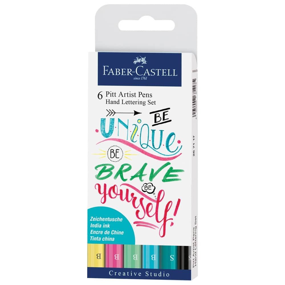 Faber-Castell PITT Artist Hand Lettering Set of 6 Pastel colors