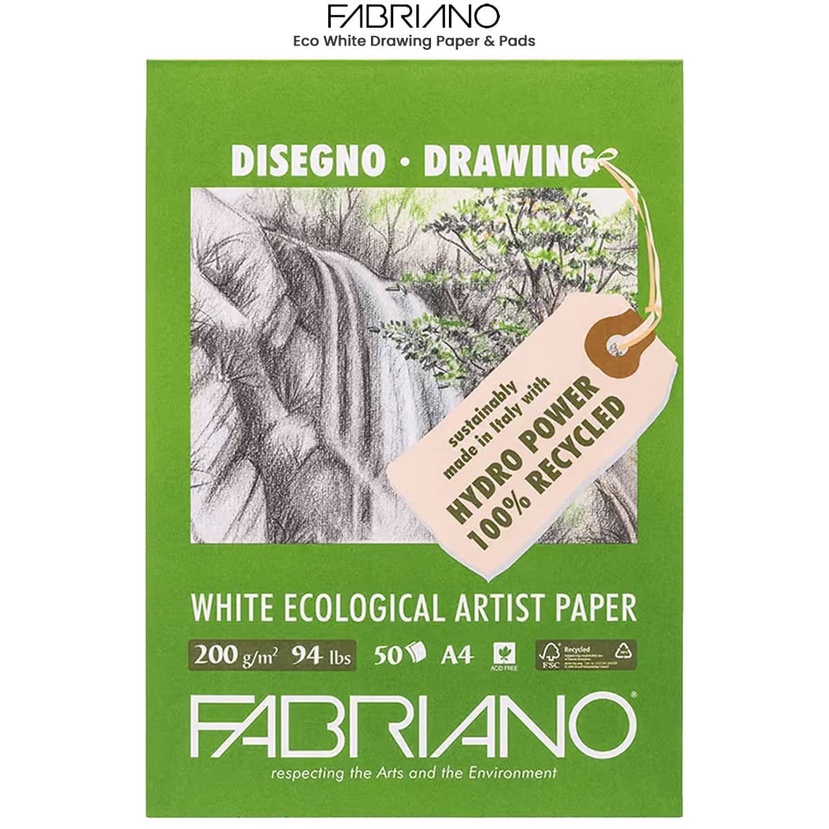 Fabriano Eco White Drawing Paper & Pads