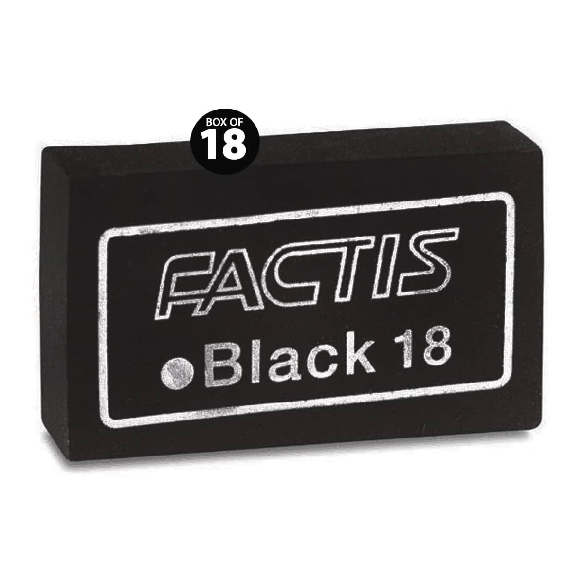 Factis Magic Black 18 Eraser - Box of 18