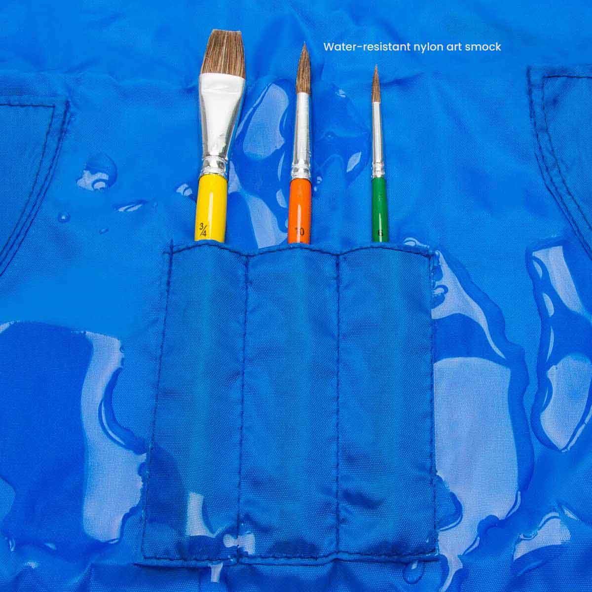 KinderMat Art Smock, Full Cover Water Prood Kindersmock, Blue