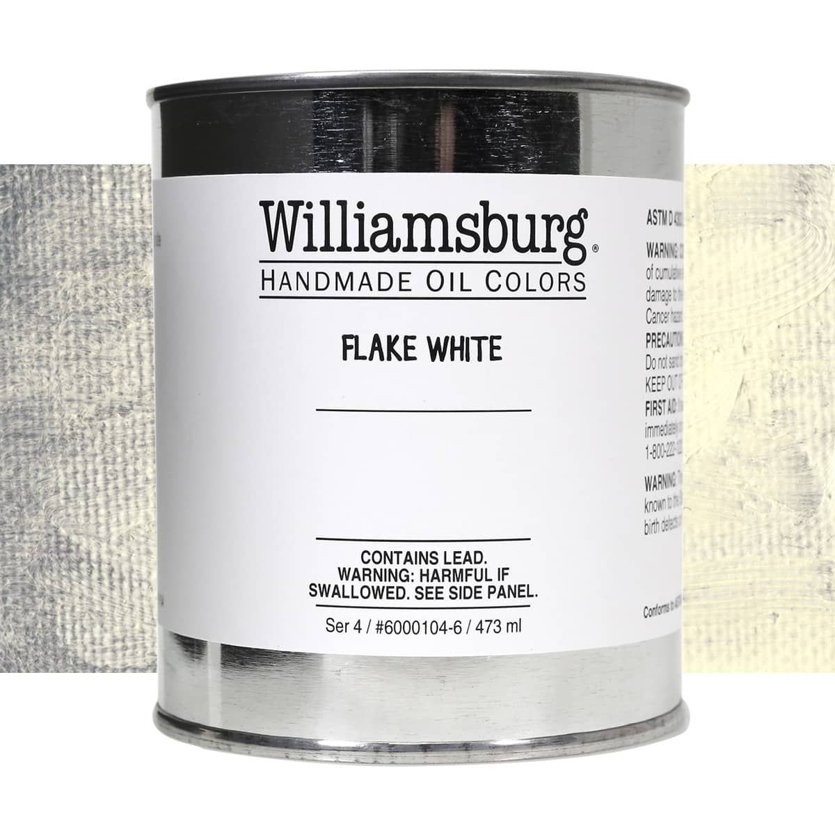 Williamsburg Handmade Oil Paint Flake White, 473ml Can Jerry's Artarama