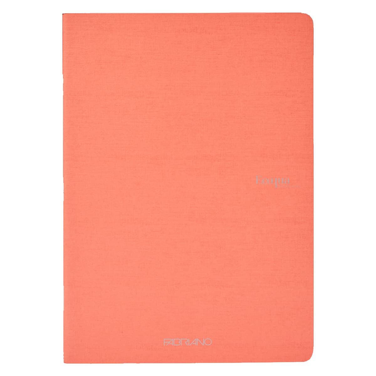 Fabriano EcoQua Notebook 5.8 x 8.3" Blank Staple-Bound Flamingo