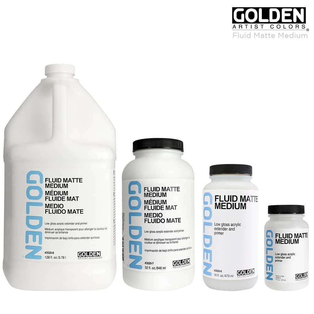 GOLDEN Fluid Matte Medium Various Sizes – ARCH Art Supplies