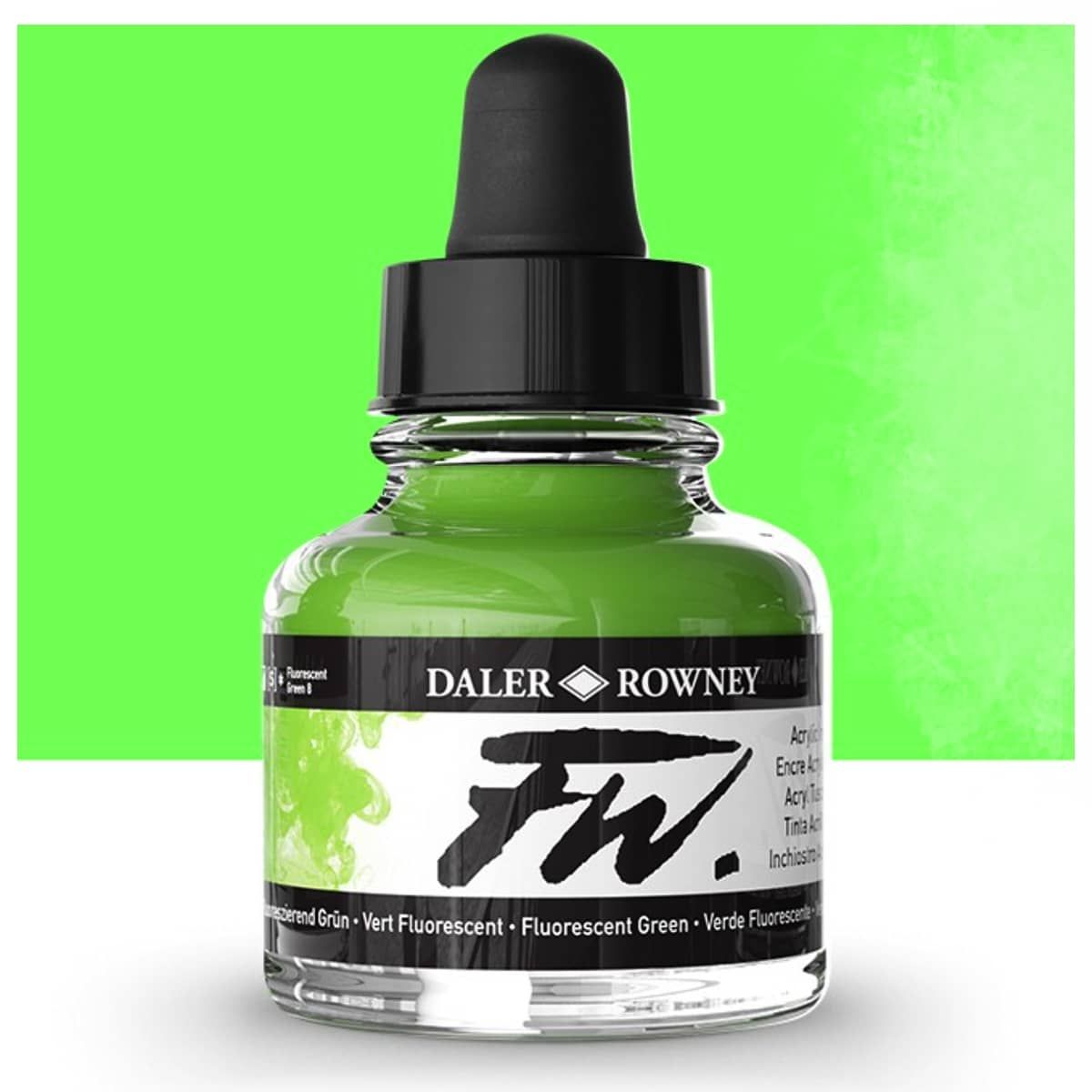 Daler-Rowney F.W. Acrylic Ink 1oz Bottle Fluorescent Green
