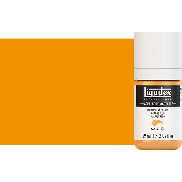 Liquitex Professional Soft Body Acrylic 2oz Fluorescent Orange