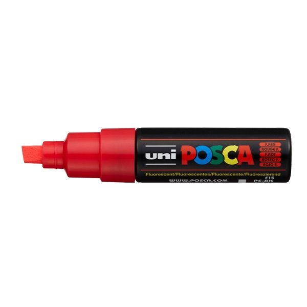 Posca Paint Marker, Fluorescent Red, Broad Tip Marker Jerry's Artarama