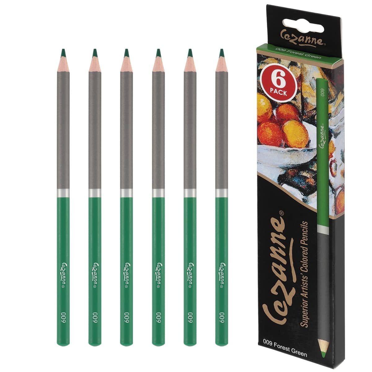 Cezanne Premium Colored Pencil Forest Green, Box of 6