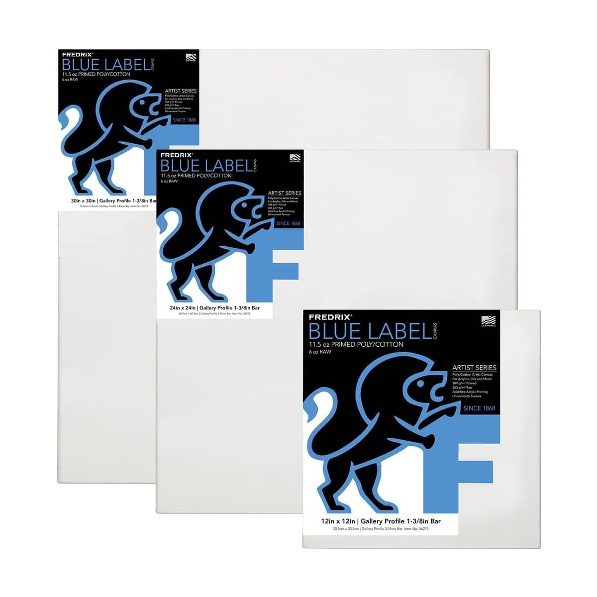 Fredrix Artist Series Ultra-Smooth Blue Label Stretched Canvas 10x14