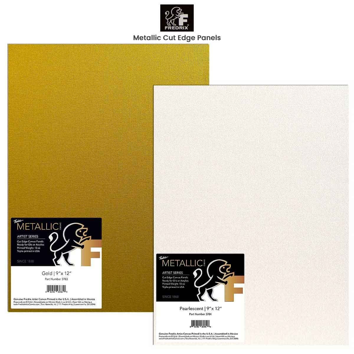 Fredrix Metallic Gold & Pearl Cut Edge Canvas Panels