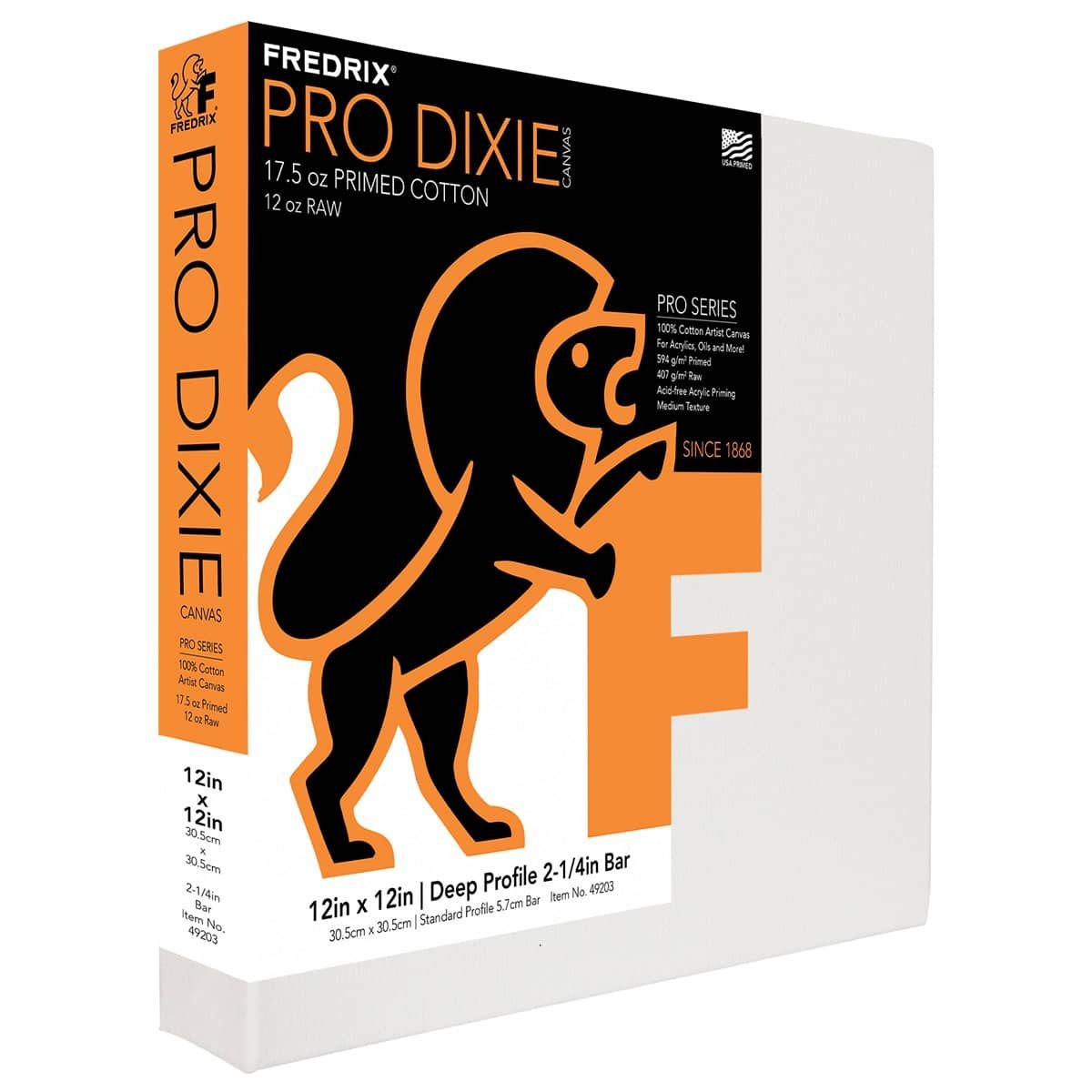 Fredrix Dixie PRO Series Stretched Canvas 2-1/4"