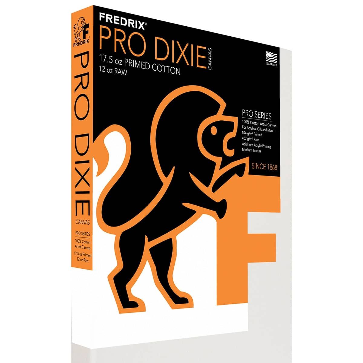 Fredrix Dixie PRO Series Stretched Canvas 1-3/8" Box of Three 12x48"