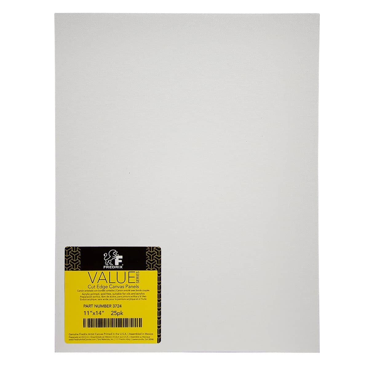 Fredrix Cut Edge Value Series Canvas Panels - 11x14in White