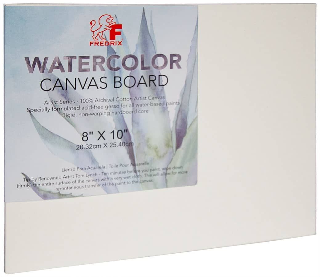 Fredrix Watercolor Archival Cotton Canvas Boards 8x10