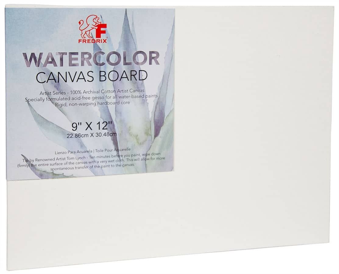 Fredrix Watercolor Archival Cotton Canvas Boards 9x12