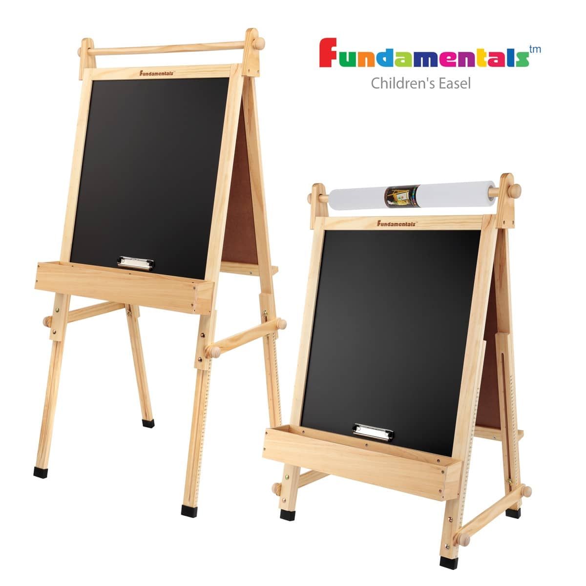 Homfa Easel for Kids, Height Adjustable Art Easel Chalkboard for Kids Ages  4-8, Double Side Magnetic Easel with Paper Roll