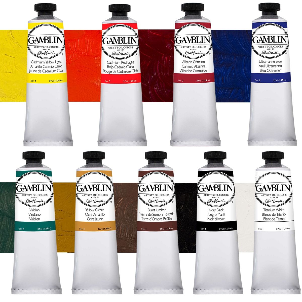 Gamblin Artists Oils, Set of 9 Colors