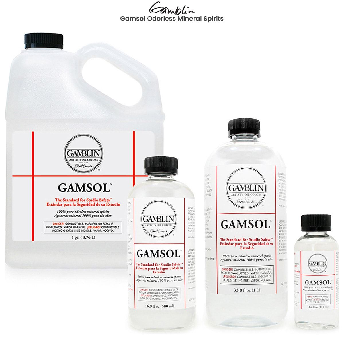 Gamsol Odorless Mineral Spirit 500ml / 1 liter / 1 gallon