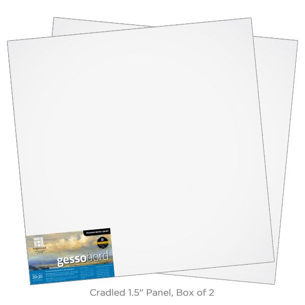 Box of 2 Ampersand Gessobord 1.5In Cradle 30X30 Jerry's Artarama