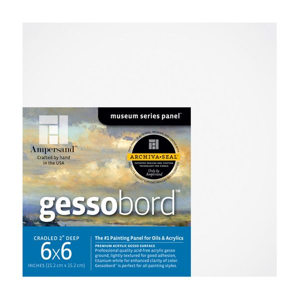 Ampersand Museum Series Gessobord 2 Deep Cradled Panel, 12 x 36 - Box of  6