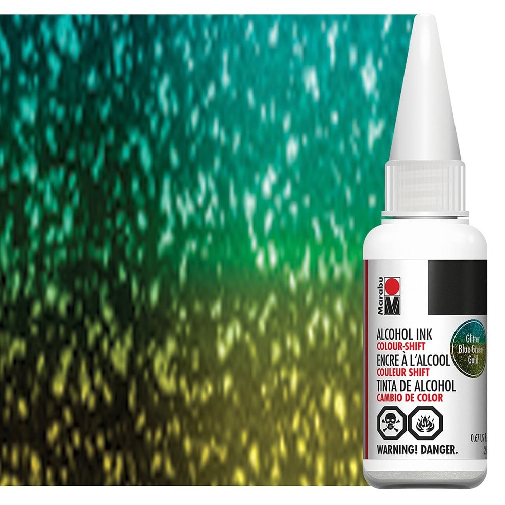 Marabu Alcohol Ink Glitter BlueGreenGold (516) 20ml Jerry's Artarama