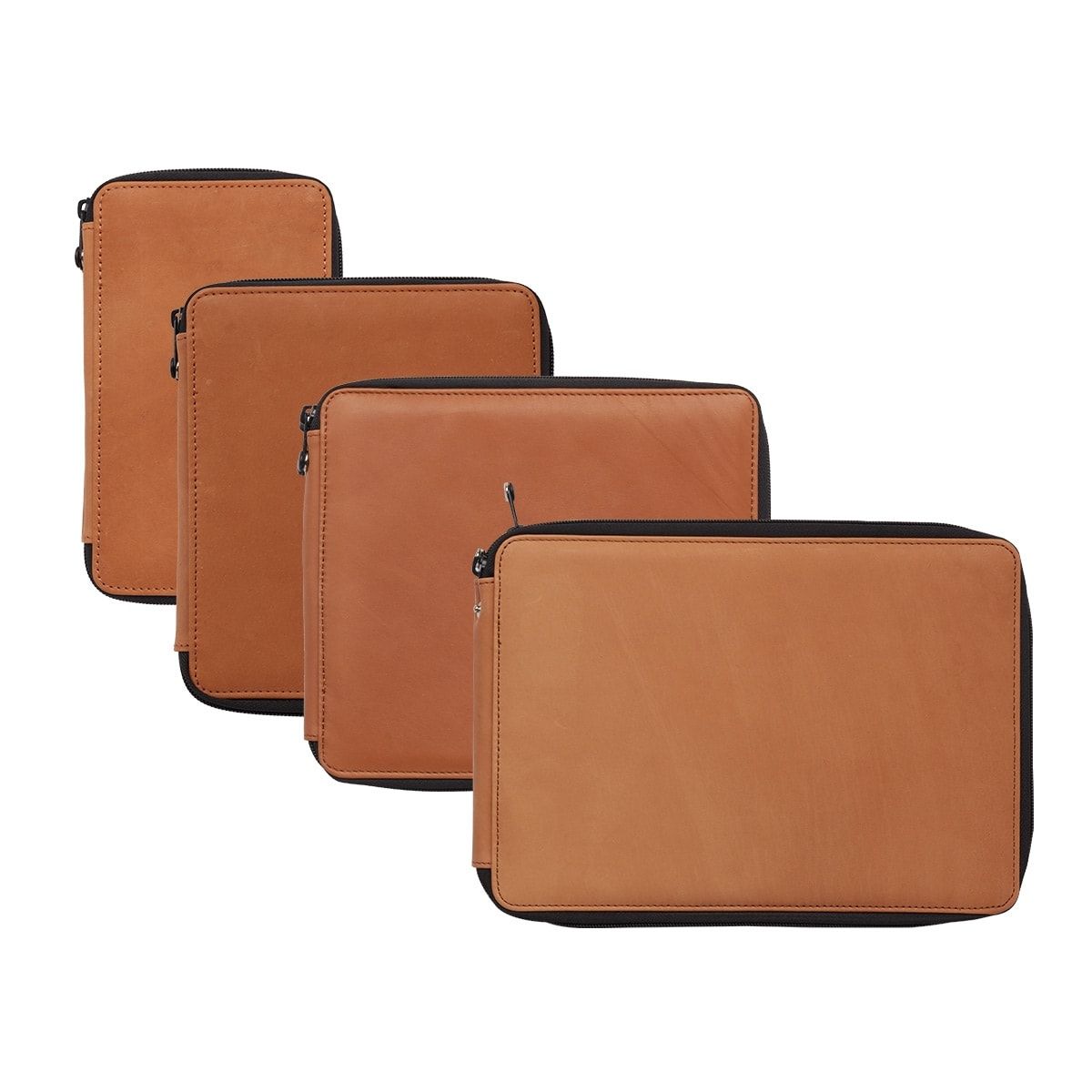 Global Art Genuine Leather Colored Pencil Cases - Brown
