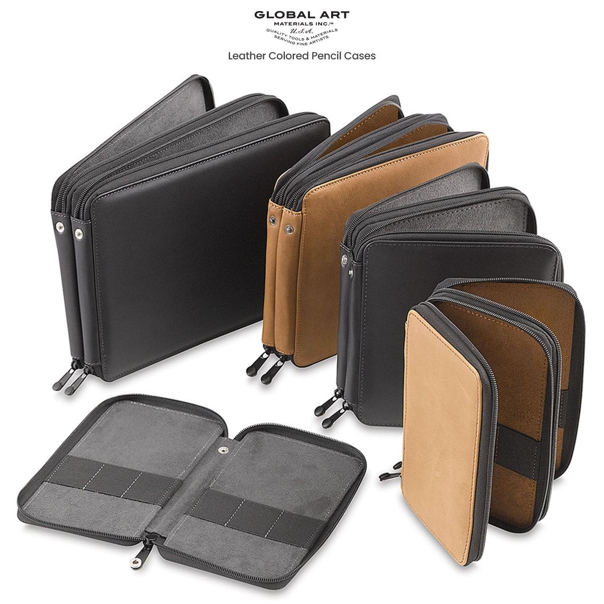 Genuine Leather Colored Pencil Cases