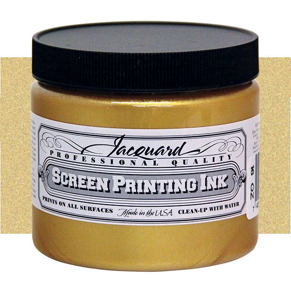 Jacquard Screen Printing Ink 16 oz Jar - Gold