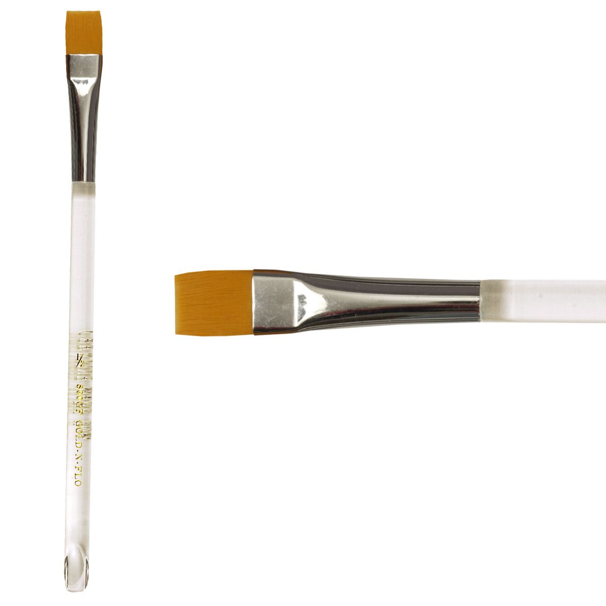 Gold-N-Flo Golden Taklon Watercolor Brush Flat 1/2in