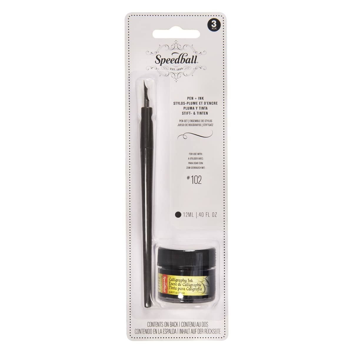 Speedball Signature Pen & Ink Set, Gold/Silver