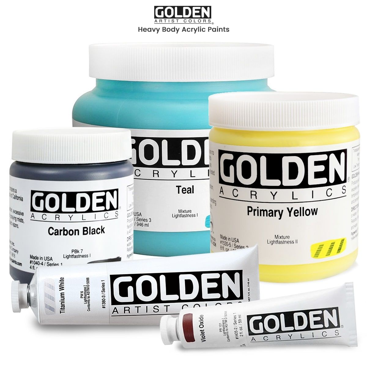 Golden Acrylics Heavy Body 4oz Bone Black