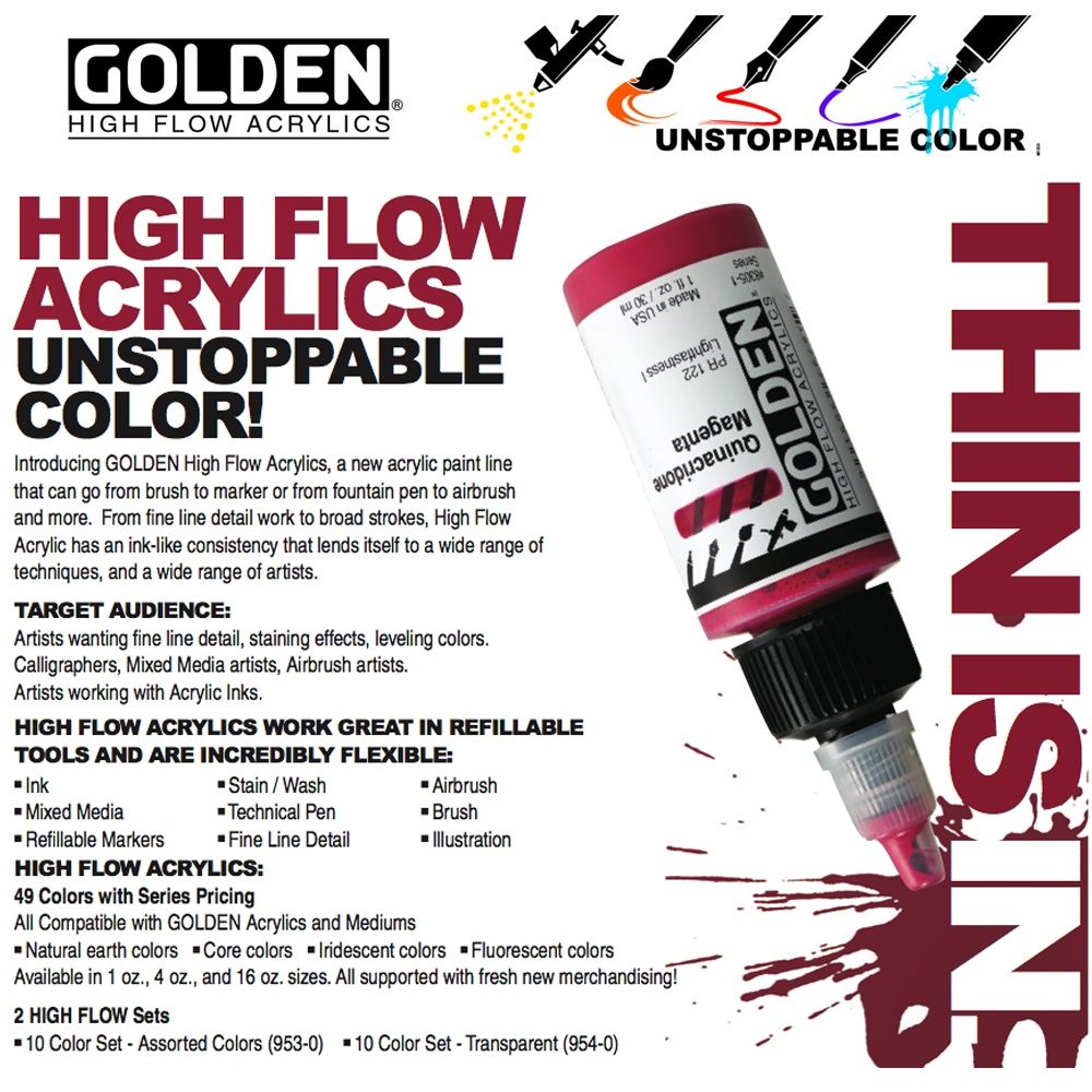 versatile new line of ultra-fluid colors ideal for any application from calligraphy to crafts!