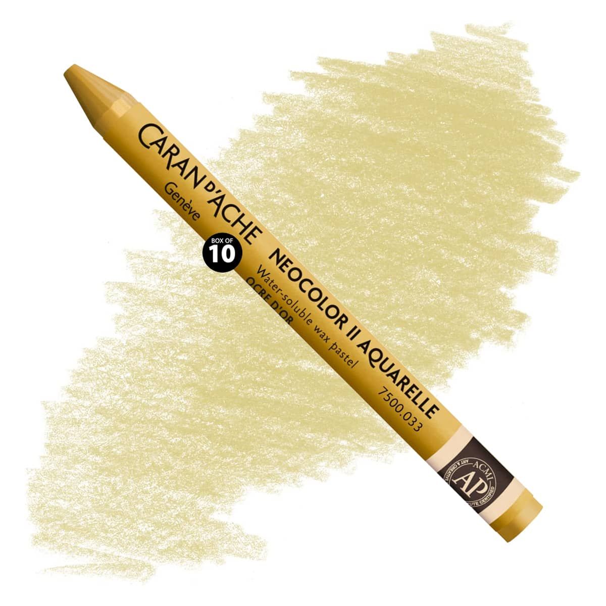 Crayon Pastel jaune bismuth doré n°820 - Caran d'Ache - Crayons