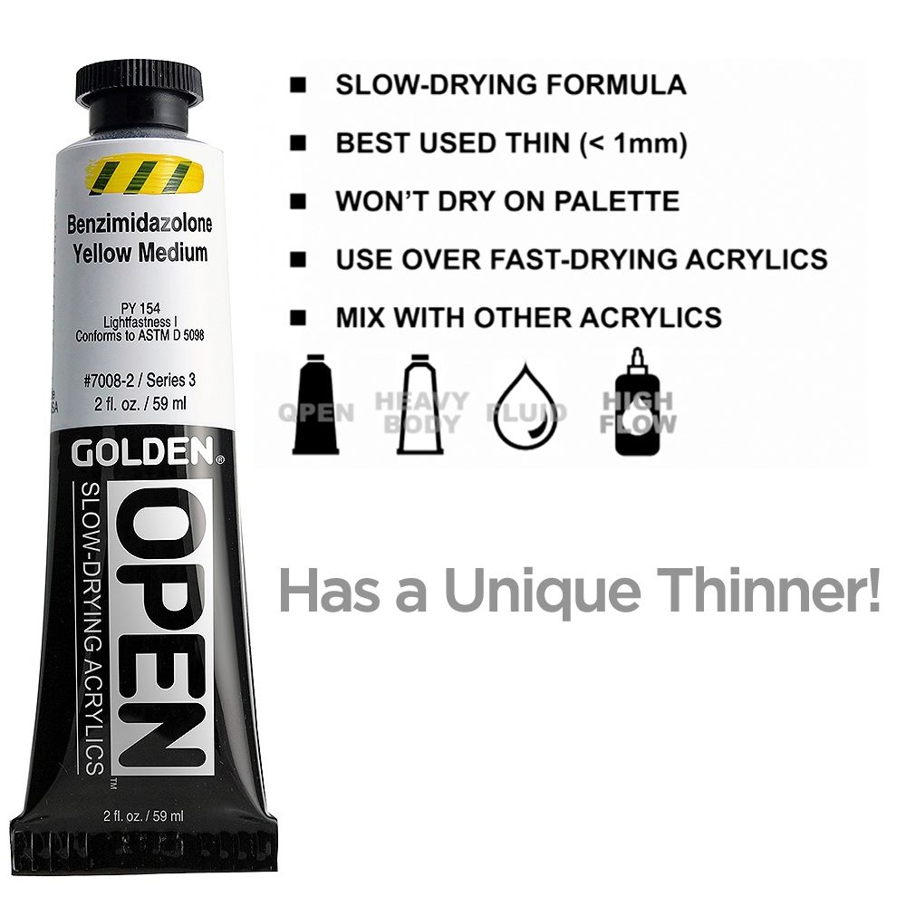 GOLDEN Open Acrylic Paints Chromium Oxide Green 8 oz