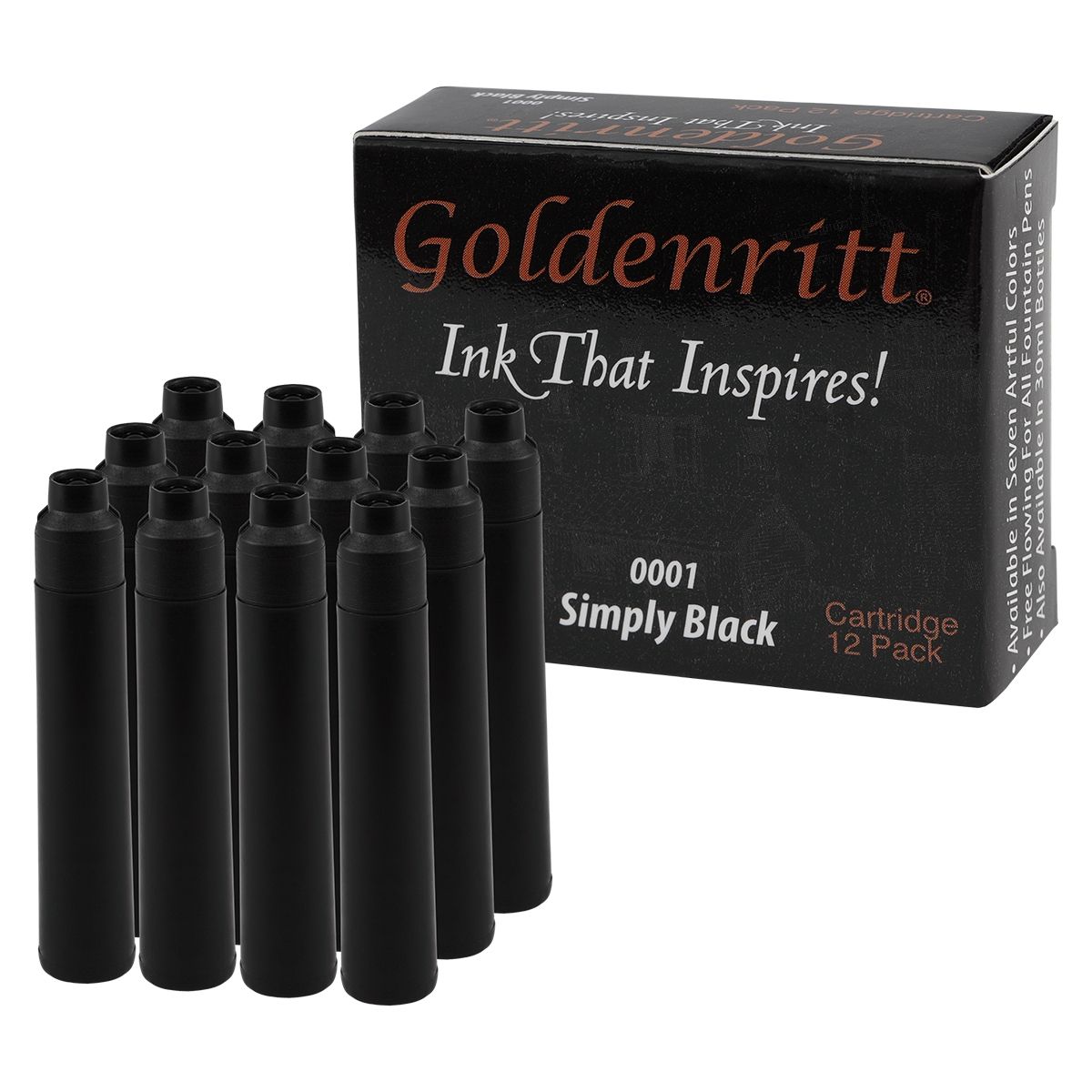 Simply Black 12-Pack Goldenritt Ink Cartridges
