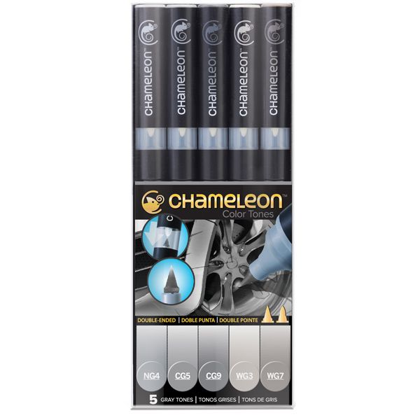 Chameleon Marker Set Of 5 - Gray Tones