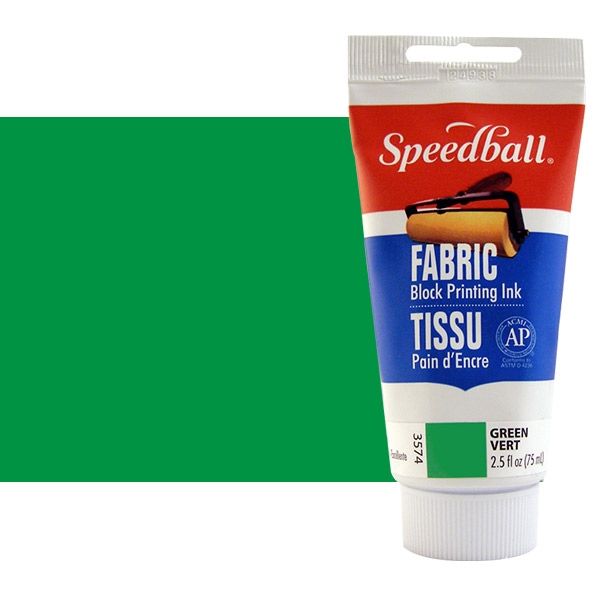 Fabric Block Printing Ink 2.5 oz Green Jerry's Artarama