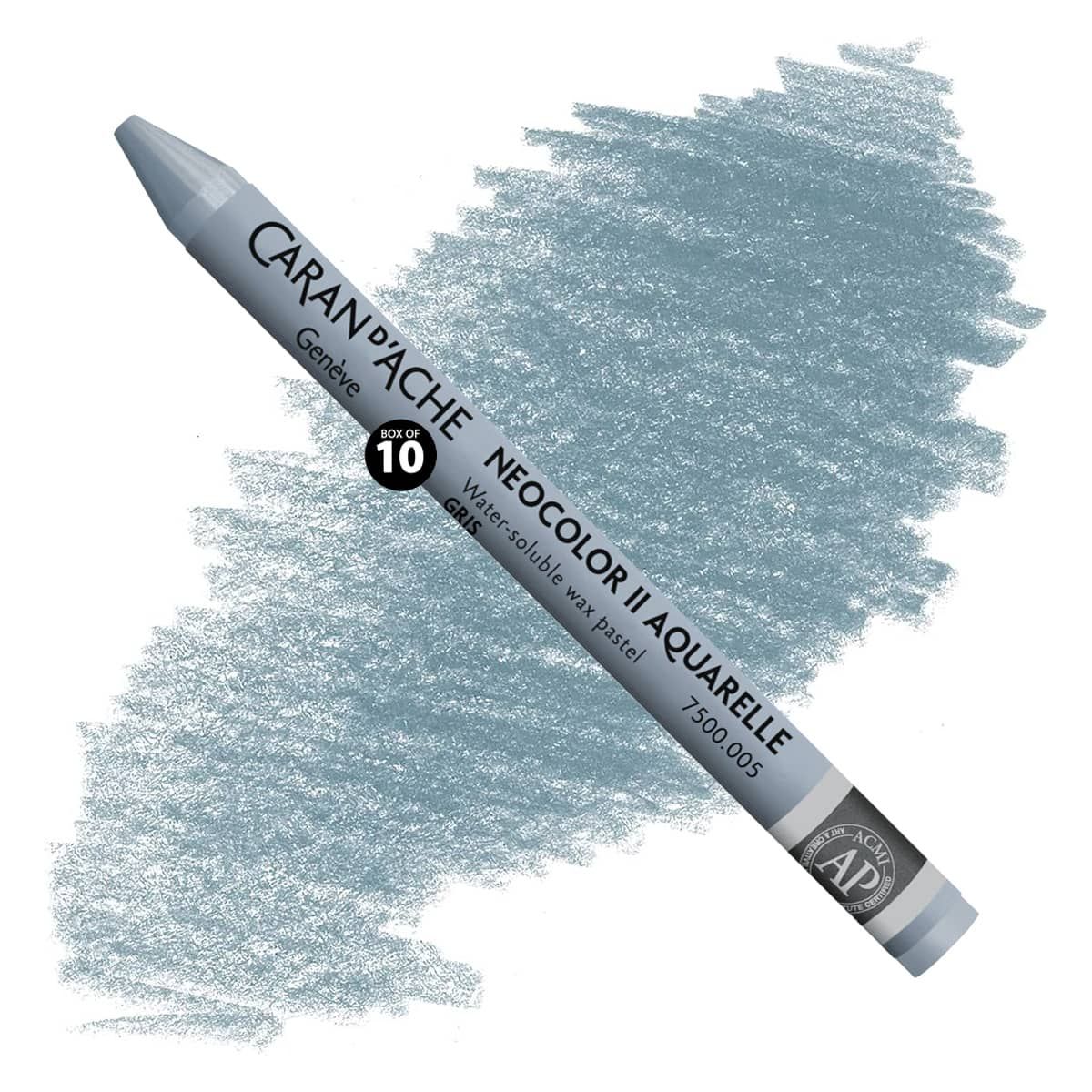 Caran d'Ache Neocolor II - wateroplosbare wax pastels - 005 Grey | Be