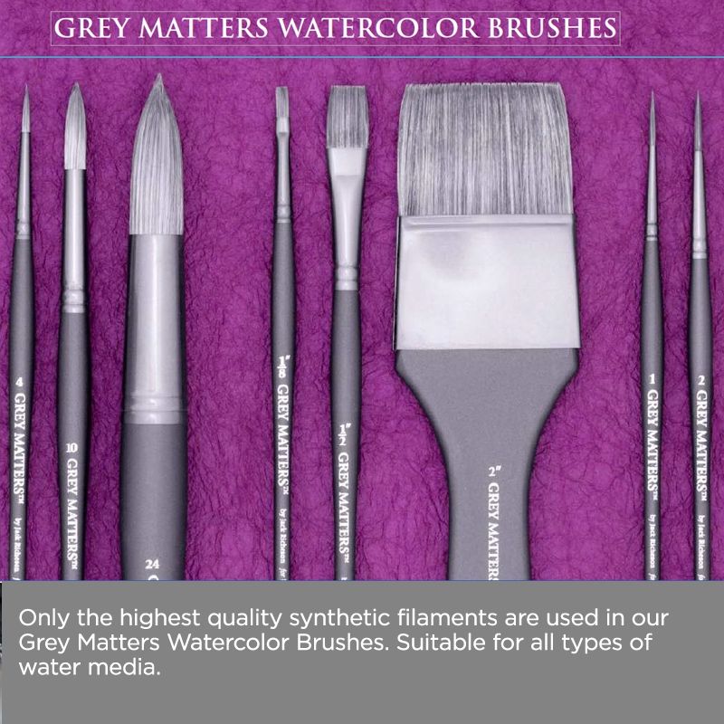 Grey Matters Watercolor Painting Synthetic Brushes