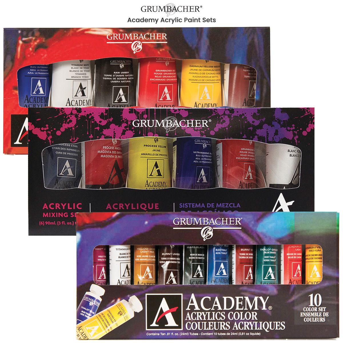 Grumbacher Academy Acrylic Paint Sets Jerry's Artarama